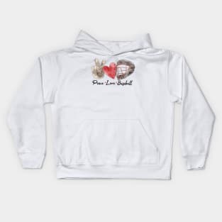 Peace love Baseball. Kids Hoodie